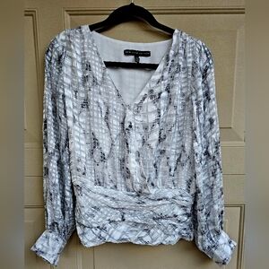 White House Black Market Women's Wrap Blouse